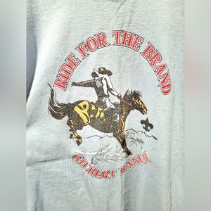 VTG Large Western Cowboy Horse Tshirt Gilbert Ranch